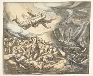Ängel med draget svärd.