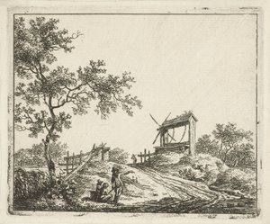 Landskap med brunn Sex landskap (serietitel) av Hermanus Fock