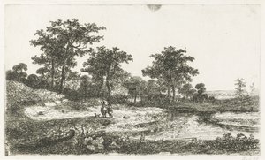 Två jägare på en ven av Hermanus Jan Hendrik van Rijkelijkhuysen