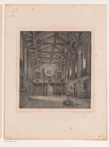 Inre gotisk hall i Kneuterdijk Palace av Hermanus Johannes van den Hout