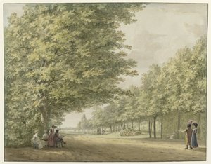 Utsikt i trädgården på gården Zandbergen
