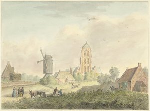 Kyrka av byn Westkapelle i Zeeland