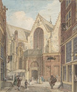 Utsikt över den gamla kyrkan i Amsterdam, n.d..
