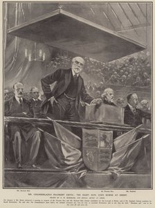 Herr Chamberlains uppriktigaste kritiker: högern John Burns i Derby (litho) av Hermanus Willem (after) Koekkoek