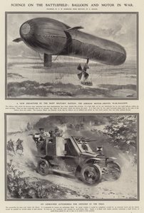 Vetenskap på slagfältet: ballong och motor i krig (litho) av Hermanus Willem (after) Koekkoek