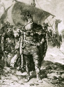En stor viking, illustration från serien "Highroads of History".