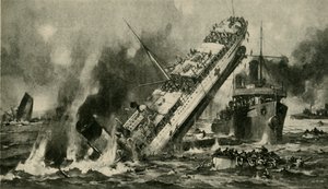 Anglias förlisning, första världskriget, 17 november 1915, c1920.