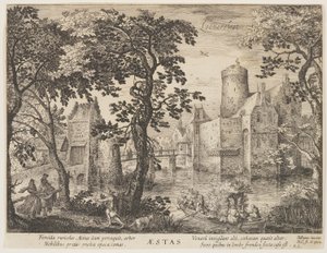 Loenersloot - Sommar, från Årstiderna, utsikt över slott i närheten av Amsterdam