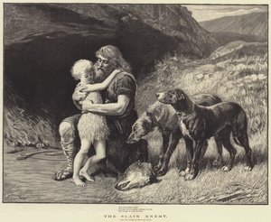 The Slain Enemy (gravyr) av Heywood (after) Hardy