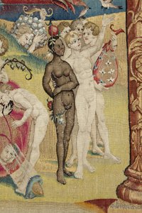The Garden of Earthly Delights. ca. 1560 (gobeläng) av Hieronymus (after) Bosch