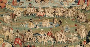 The Garden of Earthly Delights. ca. 1560 (gobeläng) av Hieronymus (after) Bosch