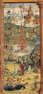The Garden of Earthly Delights. ca. 1560 (gobeläng) av Hieronymus (after) Bosch