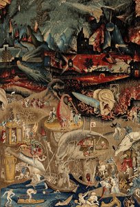 The Garden of Earthly Delights. ca. 1560 (gobeläng) av Hieronymus (after) Bosch
