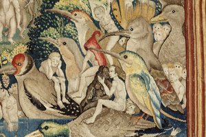 The Garden of Earthly Delights. ca. 1560 (gobeläng) av Hieronymus (after) Bosch