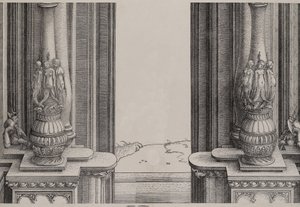 Den mellersta delen av ingången till centralportalen, kolumnerna dekorerade av sirener ..., 1515.