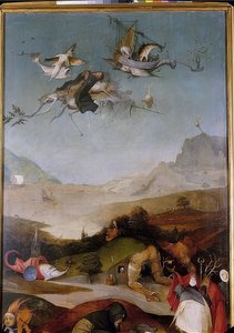 The Temptation of Saint Anthony (Triptycon, detalj på vänster flygel) av Hieronymus Bosch