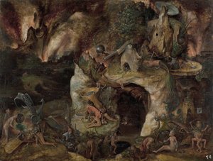Inferno landskap av Hieronymus Bosch