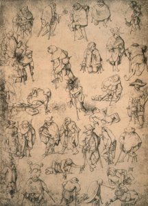 Krymplingar, tiggare och tiggande musiker av Hieronymus Bosch