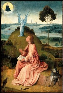 Sankt Johannes evangelisten på Patmos, ca. 1505 av Hieronymus Bosch