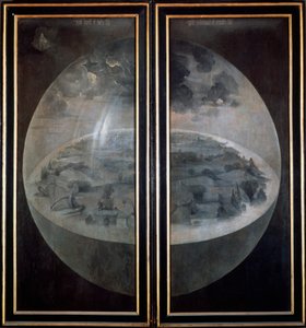 The Creation of the World, stängda dörrar till triptyken The Garden of Earthly Delights, c1500 av Hieronymus Bosch