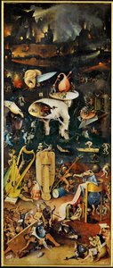 The Garden of Delights, triptyk, höger panel ... (målning på trä) av Hieronymus Bosch