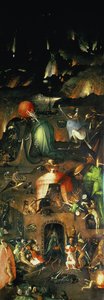 Den sista domen (altaruppsats): Interiör av den högra flygeln av Hieronymus Bosch