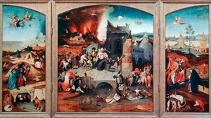 Triptyk av Sankt Antonius frestelse, c1480-1516 av Hieronymus Bosch