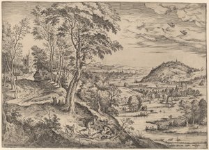 Cephalus och Procris av Hieronymus Cock