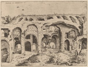 Fjärde utsikten över Colosseum av Hieronymus Cock