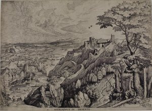 Saint Hieronymus i öknen av Hieronymus Cock