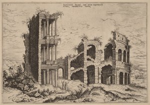 Septizonium och Colosseum av Hieronymus Cock