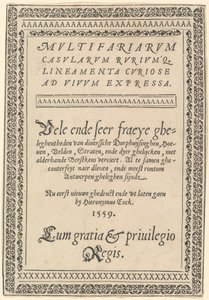 Titelsida för "Multifaria Casularum"