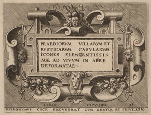 Titelsidan till ”Praediorum Villarum” av Hieronymus Cock
