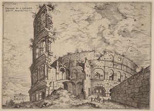 Utsikt över Colosseum av Hieronymus Cock