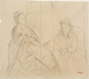 Madame Lisle och Madame Loubens av Hilaire Germain Edgar Degas