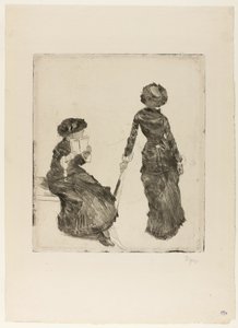 Mary Cassatt på Louvren: Det etruskiska galleriet av Hilaire Germain Edgar Degas