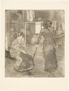 Mary Cassatt på Louvren: Det etruskiska galleriet av Hilaire Germain Edgar Degas