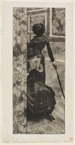 Mary Cassatt i målerigalleriet på Louvren av Hilaire Germain Edgar Degas