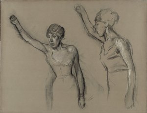Studie av en sångare av Hilaire Germain Edgar Degas