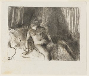 Väntar på av Hilaire Germain Edgar Degas