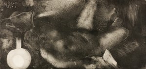 Kvinna liggande på sin säng av Hilaire Germain Edgar Degas