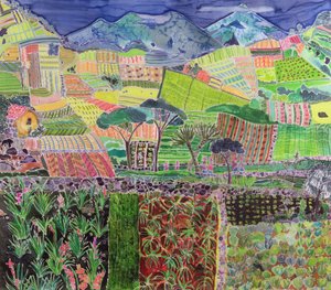 Cabbages and Lillies Revisited, Guatemala, 2006 (färgämnen på siden) av Hilary Simon