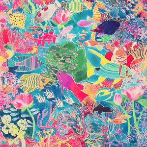 Underwater Rainbow, 1993 (färgat bläck på siden)