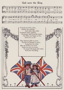 God Save The King (färg litho)