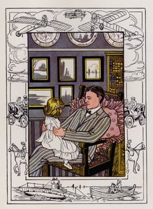 Mary Rides (färg litho)