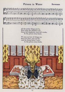 Bilder på vintern (färg litho)