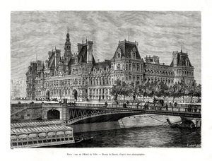 Stadshuset, Paris, Frankrike, 1886