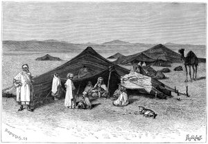 Nomadläger, Sahara, c1890