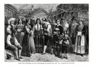 Typer och dräkter i Norge, 1879.