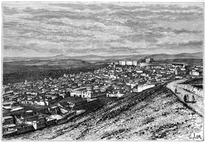 Utsikt över El Kef, Tunisien, c1890